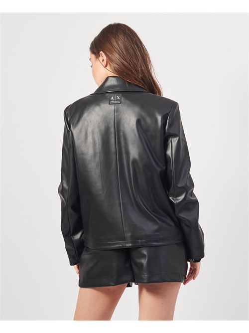 Blouson court femme noir avec zip AX ARMANI EXCHANGE | XW000004-AF10203UC001